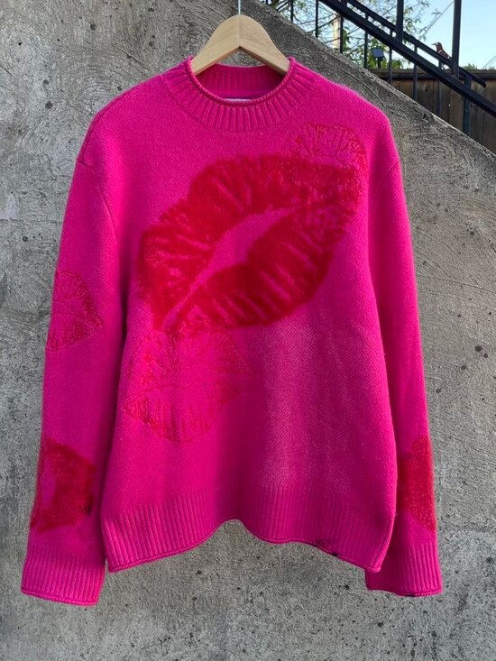 Sweaters - Pink House of Sunny love notes sweater size XS